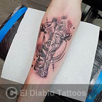 black and grey tattoo image