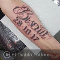 lettering tattoo image