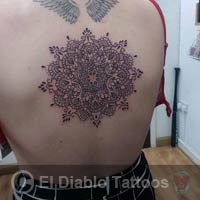 lines and dots tattoo image