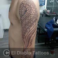 lines and dots tattoo image