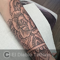 lines and dots tattoo image